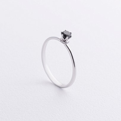 Заручальна каблучка з діамантами (біле золото) 241961121