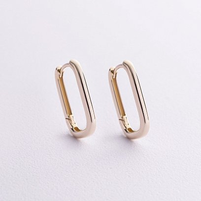 Сережки "Kirsten" у жовтому золоті с08923