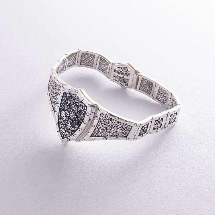 Срібний браслет "Георгій Переможець" 030 від ювелірного магазину Онікс - 7