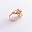 Золотое кольцо с жемчугом и фианитами к06589 от ювелирного магазина Оникс - 2