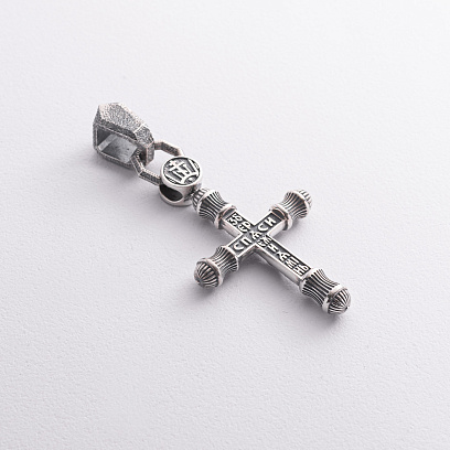 Срібний хрест "Розп'яття. Спаси та Збережи" 1759 №5
