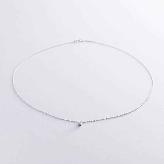 Золотое колье с бриллиантом колб0058di №3