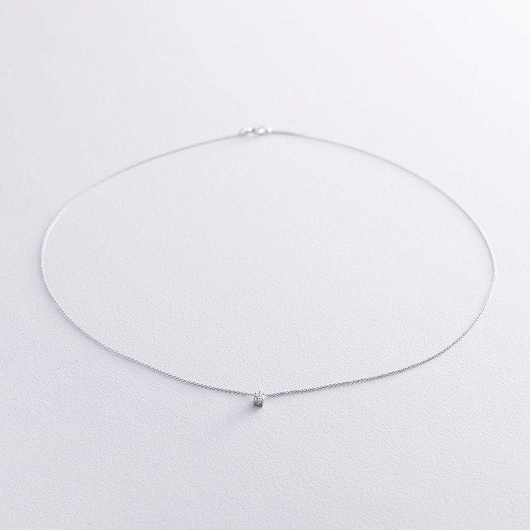 Золотое колье с бриллиантом колб0058di от ювелирного магазина Оникс - 2