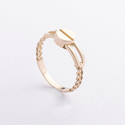 Кольцо "Love" в желтом золоте к08506