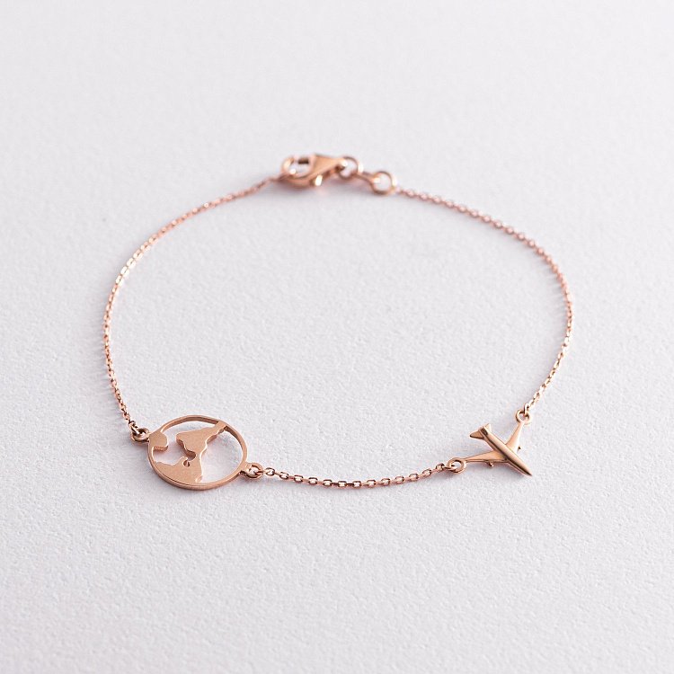 Браслет у червоному золоті "Навколосвітня подорож" б04574 від ювелірного магазину Онікс - 6