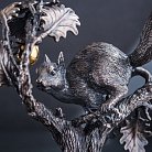 Срібна фігура ручної роботи "Білка з горішком на дереві" сер00018 от ювелирного магазина Оникс - 1