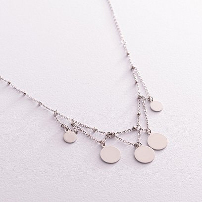 Серебряное колье с монетками 18701 №2