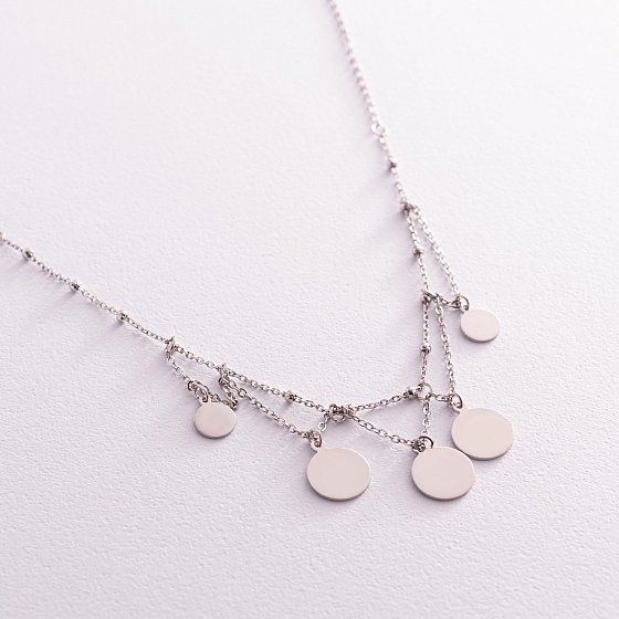 Серебряное колье с монетками 18701 №2