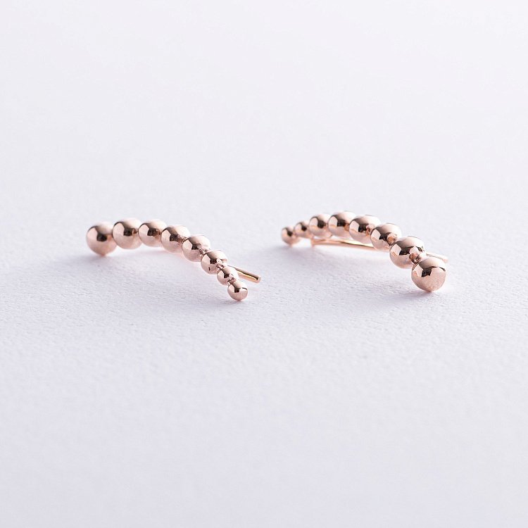 Золоті сережки - клаймбери "Кульки" с07917 від ювелірного магазину Онікс - 3