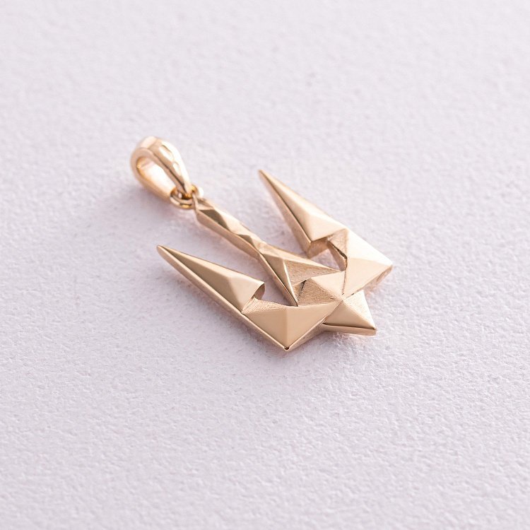 Кулон "Герб Украины - Тризуб" в желтом золоте п03718 от ювелирного магазина Оникс - 4