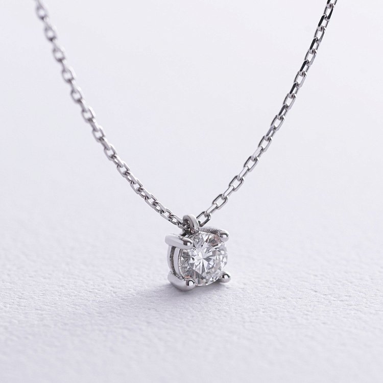 Золоте кольє з одним каменем (діамант) колб0111di від ювелірного магазину Онікс