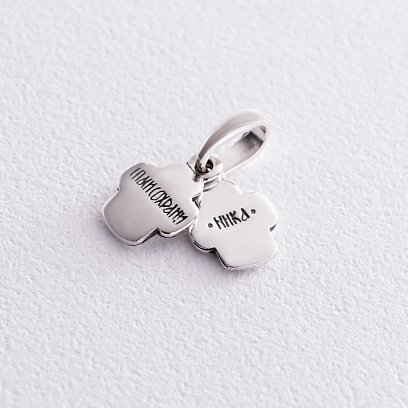 Срібна ладанка з Божою Матір'ю (чорніння) 132884 №5