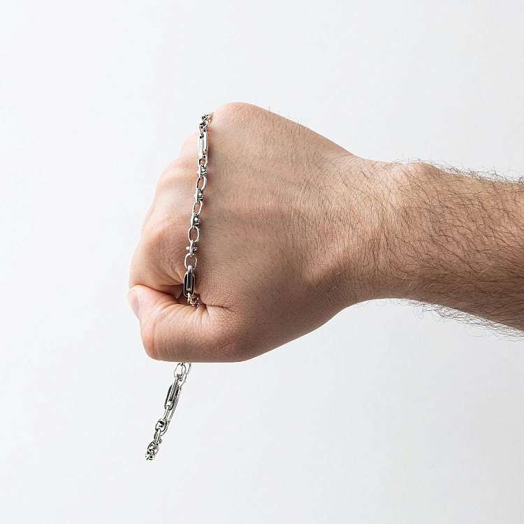 Мужская серебряная цепочка Ц0023ч от ювелирного магазина Оникс - 2