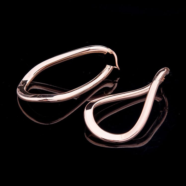 Золотые серьги без камней с01277 от ювелирного магазина Оникс - 2