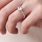 Серебряное кольцо с фианитом 111900 от ювелирного магазина Оникс - 1