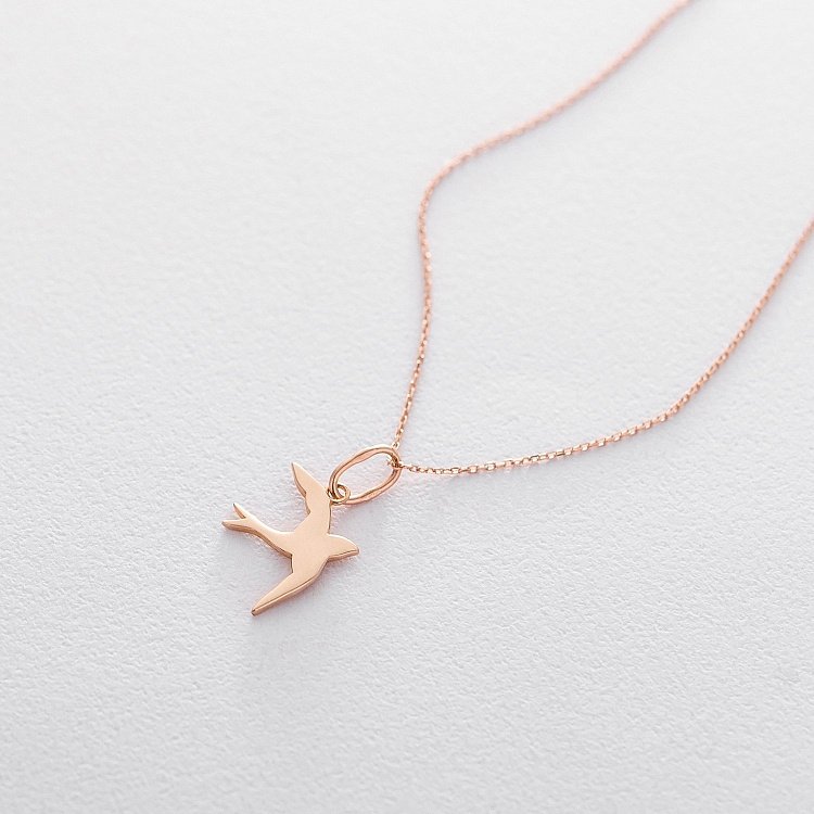 Золотий кулон "Ластівка" п03291 від ювелірного магазину Онікс - 6