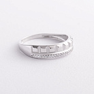 Срібна каблучка з фіанітами 112848 от ювелирного магазина Оникс - 1