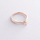 Помолвочное кольцо в красном золоте (бриллиант) кб0233 от ювелирного магазина Оникс