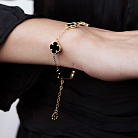 Браслет "Конюшина" з оніксом (жовте золото) б05738 от ювелирного магазина Оникс - 3