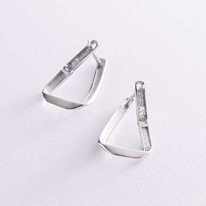 Золотые серьги на английской застежке с07543 №3