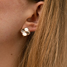 Сережки "Конюшина" в червоному золоті с09209 от ювелирного магазина Оникс - 3