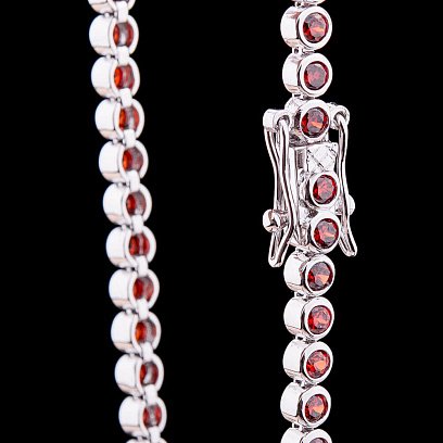 Серебряный браслет с фианитами 14884 №4