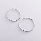 Сережки - кільця в сріблі (4.0 см) 122955 от ювелирного магазина Оникс - 3