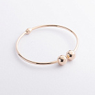Жорсткий браслет "Кульки" у жовтому золоті б05796 от ювелирного магазина Оникс - 2