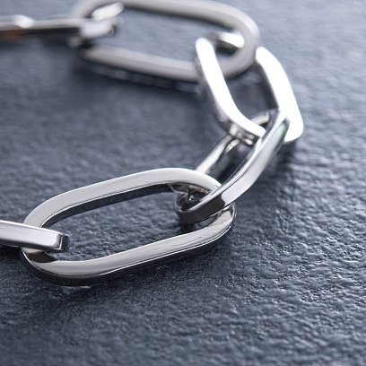 Серебряный браслет "Цепочка" (глянцевый) 141649 №7