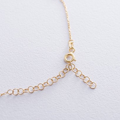 Срібне кольє "Ластівка" з позолотою 18973 №4