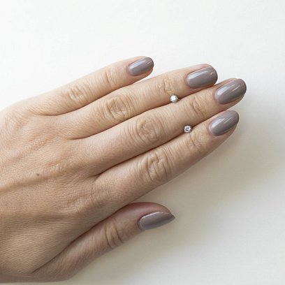 Золоті сережки - пусети з фіанітами с02891 №5