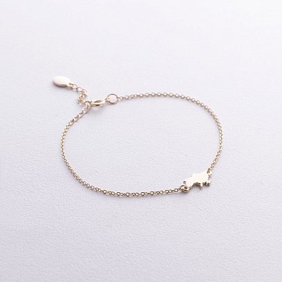 Браслет "Карта України" у жовтому золоті з2092ж