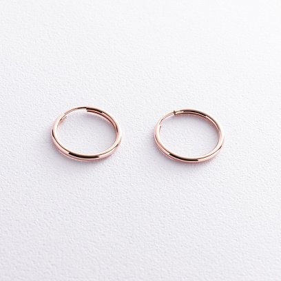 Серьги "Кольца" в красном золоте (2.0 см) с02464 №3