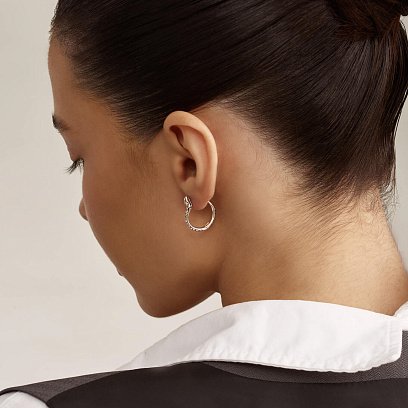 Срібні сережки "Змії" 123229 №2