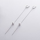 Срібні сережки "Кульки" 122559 от ювелирного магазина Оникс - 8