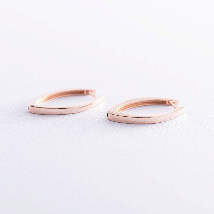 Сережки в червоному золоті на англійській застібці с06834 від ювелірного магазину Онікс - 1