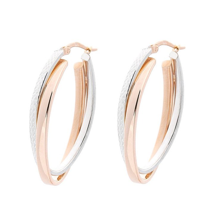 Золоті сережки-кільця с02422 від ювелірного магазину Онікс - 1