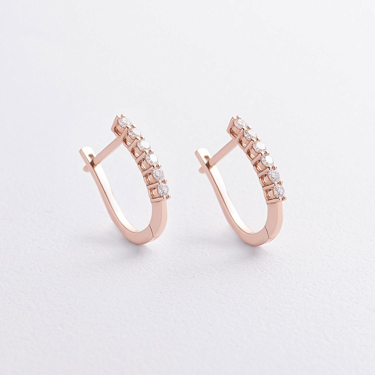 Золоті сережки з діамантами 345251321 від ювелірного магазину Онікс