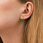 Срібні сережки з агатом 2526/1p-GRAG от ювелирного магазина Оникс - 3