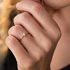 Помолвочное золотое кольцо с бриллиантом 25052421 от ювелирного магазина Оникс - 4