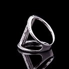 Срібний перстень з фіанітами (родій) 111730 от ювелирного магазина Оникс - 1