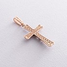 ﻿Золотий православний хрест "Розп'яття. Спаси і Збережи"  250078 от ювелирного магазина Оникс - 2