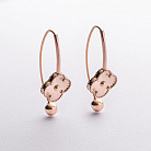 Серьги "Клевер" в красном золоте с09708 от ювелирного магазина Оникс