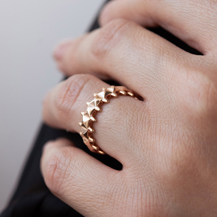 Каблучка в червоному золоті к08379 від ювелірного магазину Онікс - 1