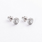 Срібні сережки - пусети з фіанітами 902-00103 от ювелирного магазина Оникс - 1