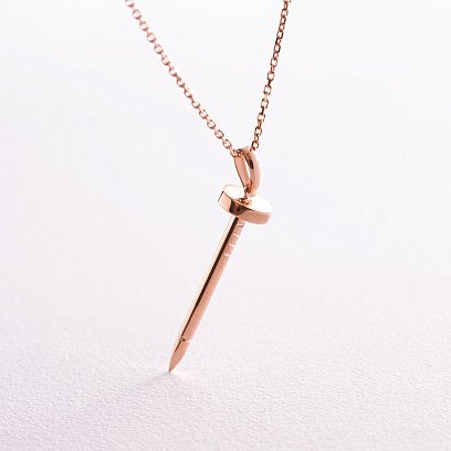 Кольє "Цвях" у червоному золоті кол02326