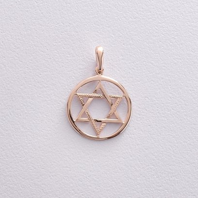 Кулон "Звезда Давида" в красном золоте п03882 №3