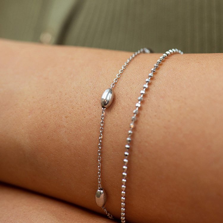 Двойной серебряный браслет 905-01259 от ювелирного магазина Оникс - 3