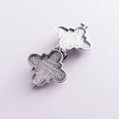 Мощевик зі срібла з чорнінням "Господь Вседержитель. Божа Матір" 131779 №5