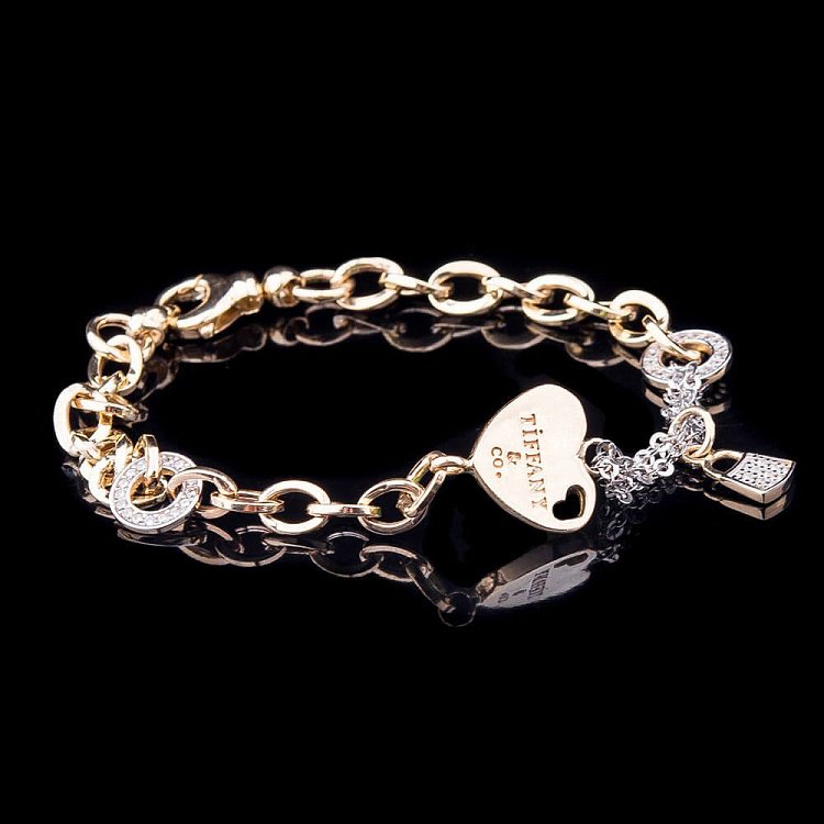 Золотий браслет з фіанітами б02216 від ювелірного магазину Онікс